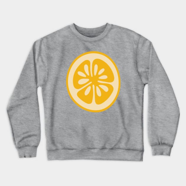 BIG LEMON Tropical Citrus Summer Fruit Slice - UnBlink Studio by Jackie Tahara Crewneck Sweatshirt by UnBlink Studio by Jackie Tahara